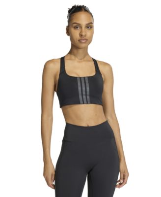 adidas - Women's Optime Workout 3-Stripes Medium Support Bra