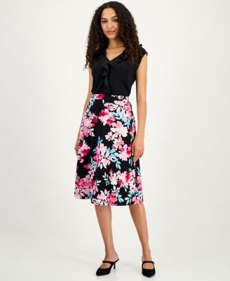 Kasper - Women's Printed A-Line Skirt