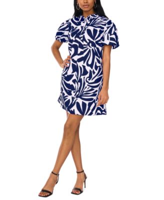 MSK - Women's Short-Sleeve Collared Dress