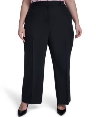 Calvin Klein - Plus Size Stripe Wide Leg Pants