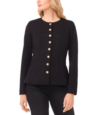 CeCe - Women's Shaped Crewneck Long-Sleeve Jacket