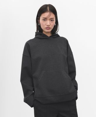 MANGO - Women's Hood Speckled Knitted Sweater