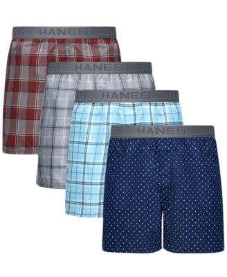 Hanes - Men's Ultimate Woven Boxers, 4-Pack