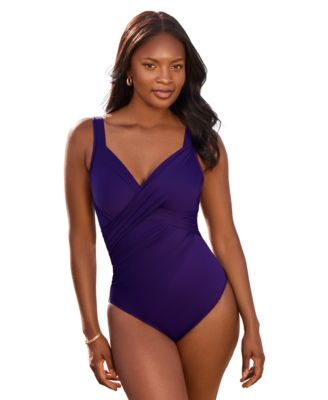 Miraclesuit - Rock Solid Twist-Front Tummy-Control One-Piece Swimsuit