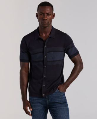 Perry Ellis - Men's Textured Button Front Shirt