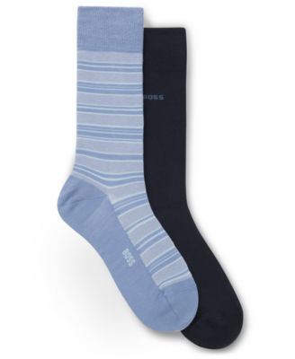 Hugo Boss - Men's Stripe Pattern Socks, 2-Pack