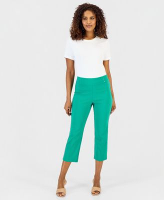 JM Collection - Women's Bandleader Slim-Fit Cropped Pants