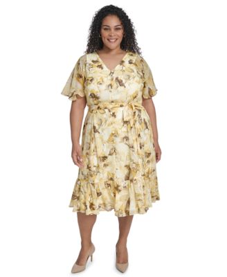 Calvin Klein - Plus Size Printed Midi Dress