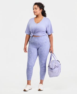 Macy's - Plus Size Harbor Ditsy Compression Leggings
