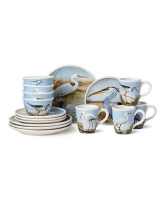 Coastal Birds 16-Pc. Dinnerware Set, Service for 4 image