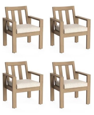 Furniture - Mansfield Outdoor 4-pc Dining Chair Bundle Set