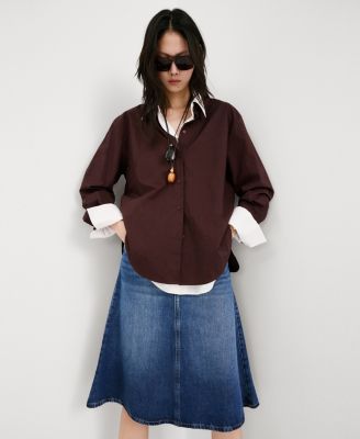 MANGO - Women's Midi Denim Skirt