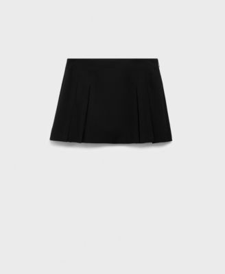MANGO - Women's Pleated Mini-Skirt