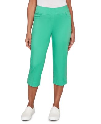 Alfred Dunner - Petite Smooth Waist Easy Pull- On Capri Pants