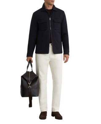 REISS - Men's Technical Quilted Zip-Front Overshirt