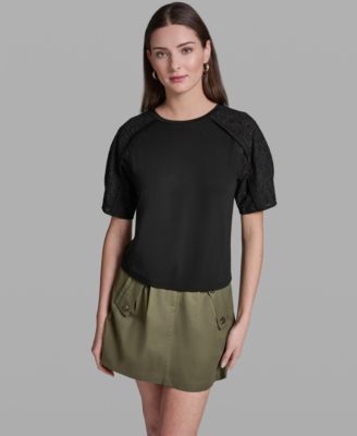 BCBG - Women's Short-Sleeve Crewneck Top