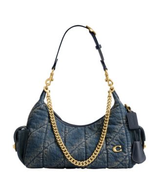 COACH - Juliet Soft Quilted Denim Pocket Zip-Top Bag
