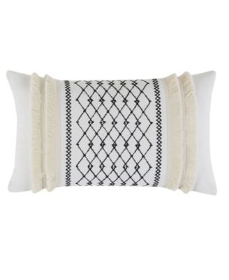INK+IVY - Bea 12" x 20" Embroidered Oblong Decorative Pillow