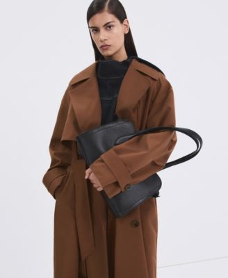 MANGO - Women's Long Double-Breasted Trench Coat