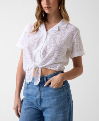 GUESS - Women's Short-Sleeve Collared Shirt