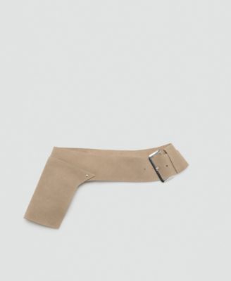 MANGO - Women's Suede Leather Belt