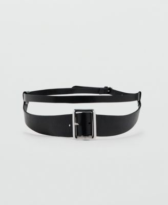 MANGO - Women's Leather Mixed Belt
