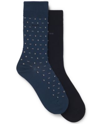 Hugo Boss - Men's Regular Length Mini Iconic Socks, 2-Pack