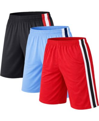 Galaxy By Harvic - Men's Jump Start Moisture Wicking Performance Mesh Shorts, 3 Pack