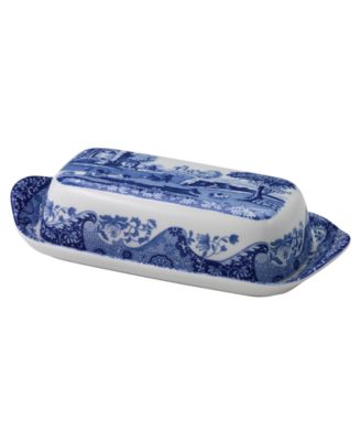 Spode - "Blue Italian" Butter Dish & Cover