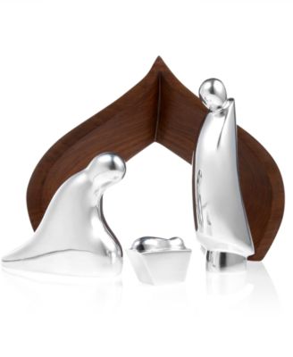 Nambe Holy Family Nativity Scene Figurines image