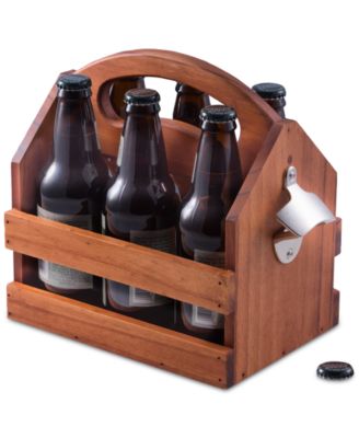 Bey-Berk - 6-Pack Wooden Caddy