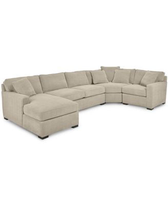 Radley 4-Pc. Fabric Chaise Sectional Sofa with Wedge Piece, Created for Macy's image