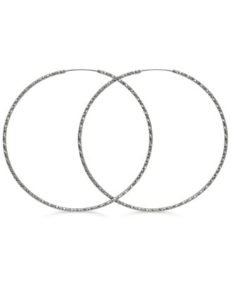 GUESS - Textured Extra-Large Hoop Earrings