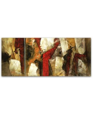 Trademark Global - 'Abstract IX' 14" x 32" Canvas Wall Art