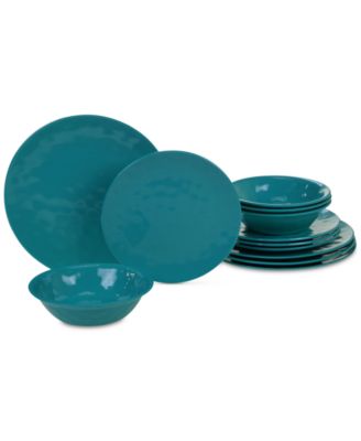 Certified International - Teal 12-Pc. Dinnerware Set, Service for 4