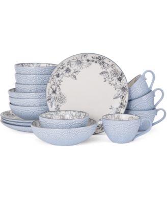 Pfaltzgraff - 16-Pc. Gabriela Gray Dinnerware Set