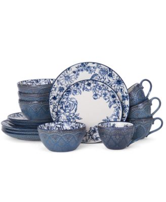 Pfaltzgraff - 16-Pc. Gabriela Blue Dinnerware Set