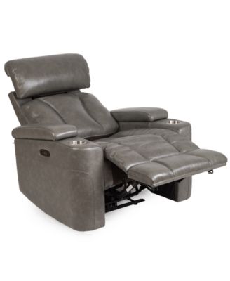 Furniture - Helston Leather Triple Power Recliner