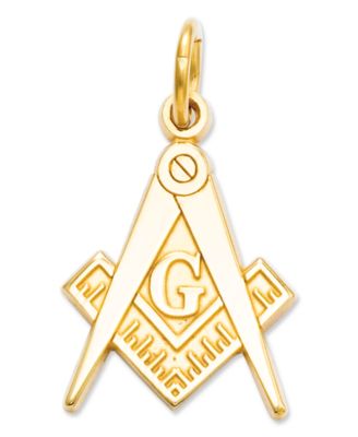 Macy's - 14k Gold Charm, Masonic Charm