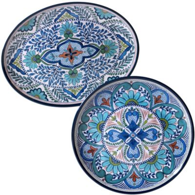 Talavera Melamine 2-Piece Platter Set image