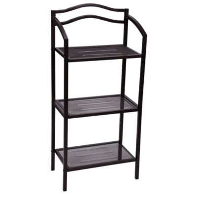 Household Essentials - Free-Standing 3-Tier Shelves, Espresso