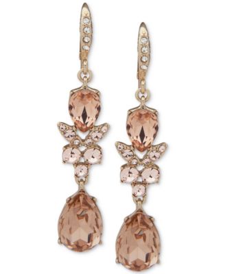 Givenchy - Silver-Tone Crystal Double Drop Earrings