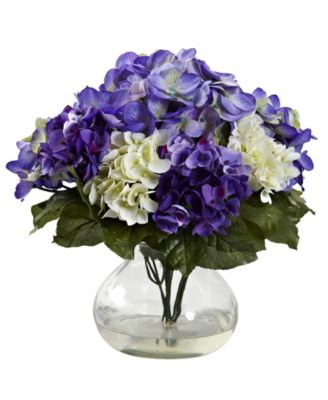 Nearly Natural - Mixed Hydrangea w/Vase