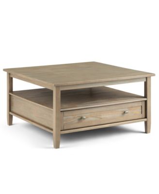 Simpli Home - Warm Shaker Coffee Table, Quick Ship