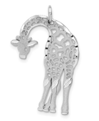 Macy's - Flat-Backed Giraffe Charm in 14k White Gold