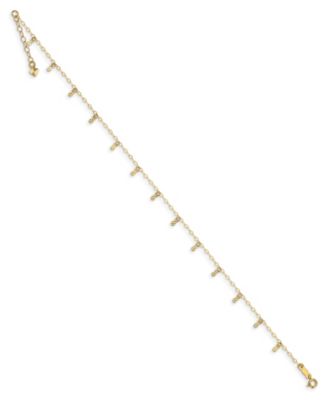 Macy's - Dot Charm Anklet in 14k Yellow Gold