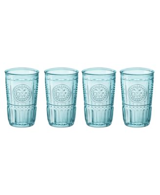 Light Blue Romantic Water Glasses, Set of 4 image