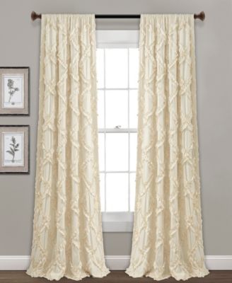 Lush Décor - Ruffle Diamond 54" x 95" Curtain Set