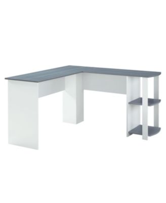 RTA Products - Techni Mobili Modern L-Shaped Desk w/ Side Shelves