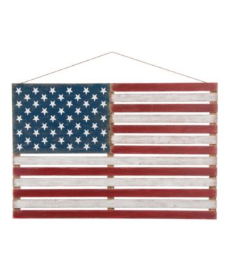 41.93"L Wooden Patriotic National Flag Wall Decor image